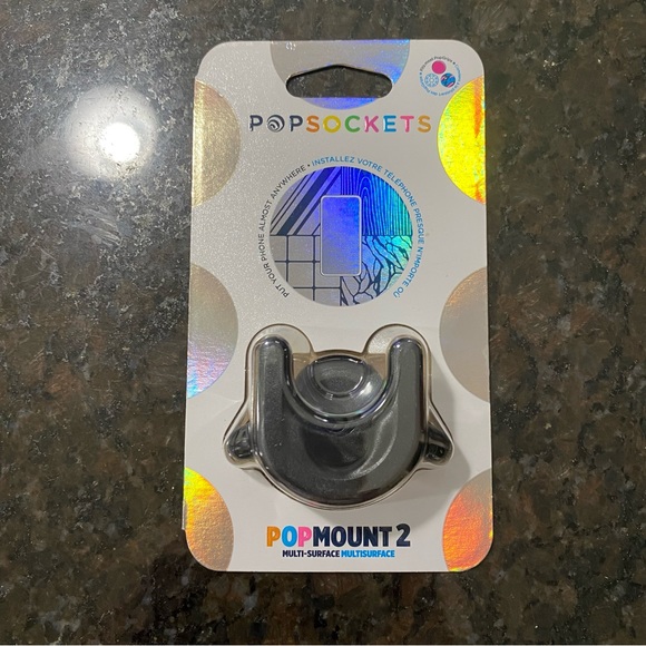 2/20 PopMount 2 Multi-Surface Black Popsockets BNIB BNWT - Picture 2 of 15